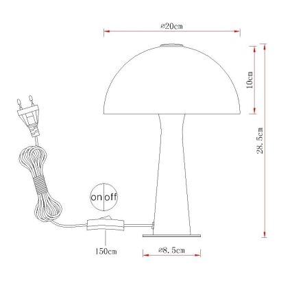 Globo - Stolna lampa 1xE14/25W/230V krem boje