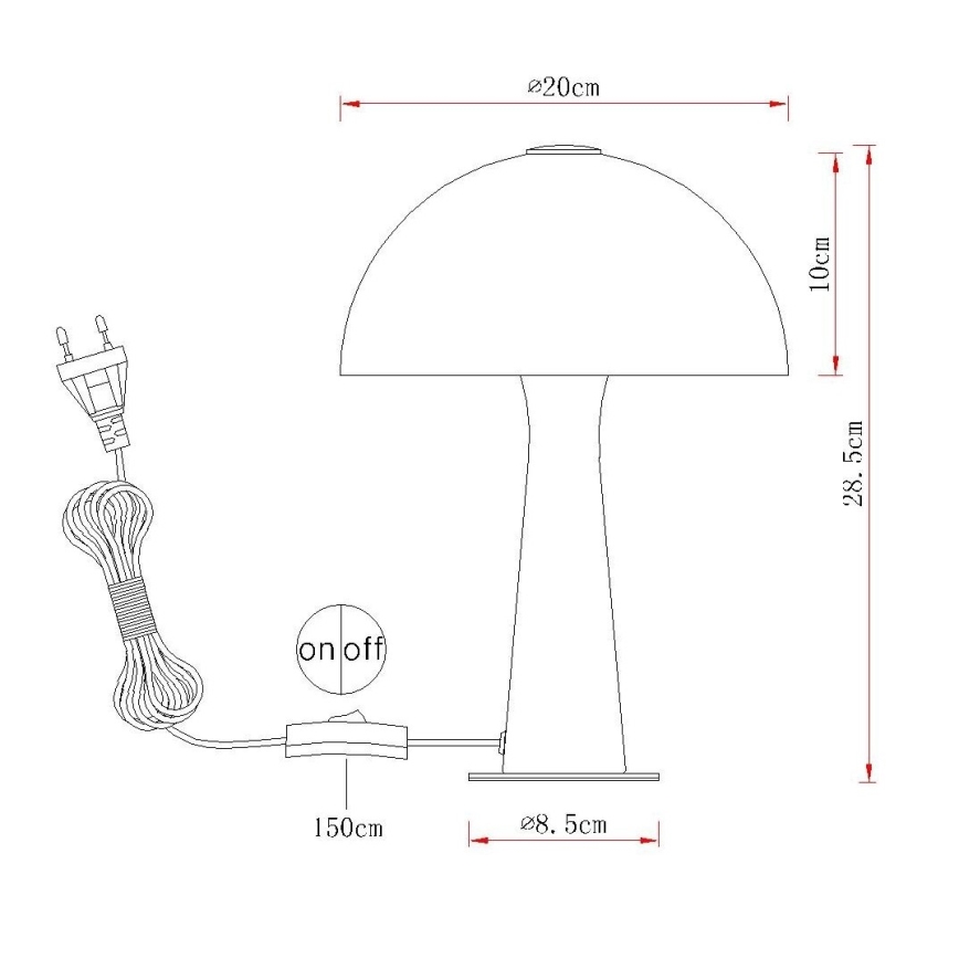Globo - Stolna lampa 1xE14/25W/230V krem boje
