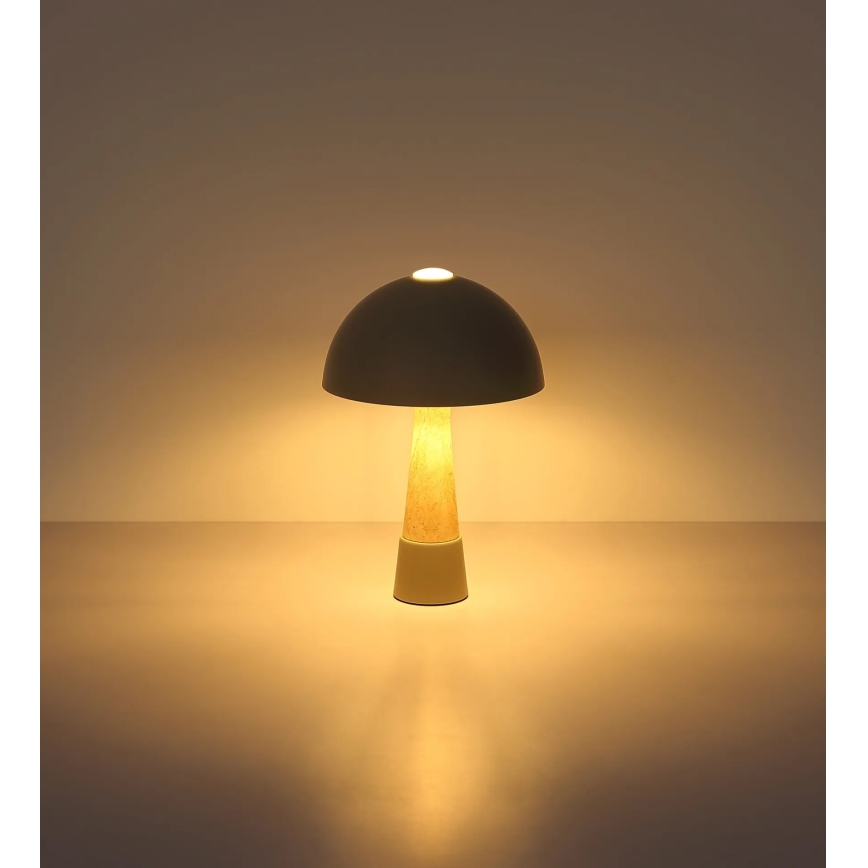 Globo - Stolna lampa 1xE27ILLU/40W/230V siva