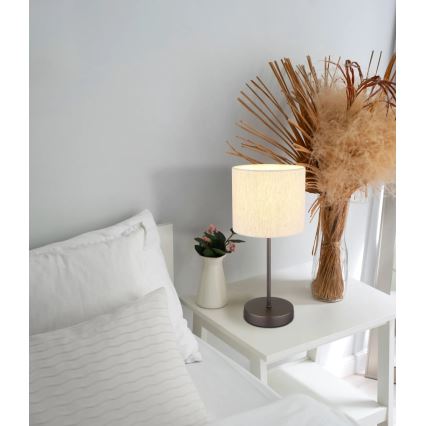 Globo - Stolna lampa 1xE27/25W/230V crna/bež