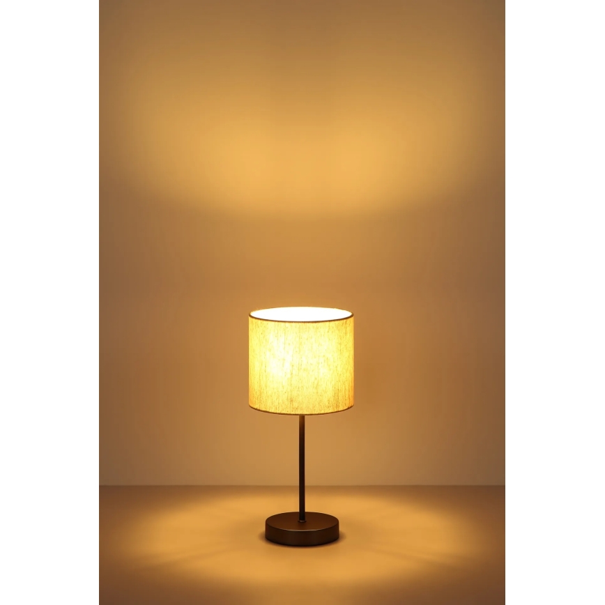 Globo - Stolna lampa 1xE27/25W/230V crna/bež
