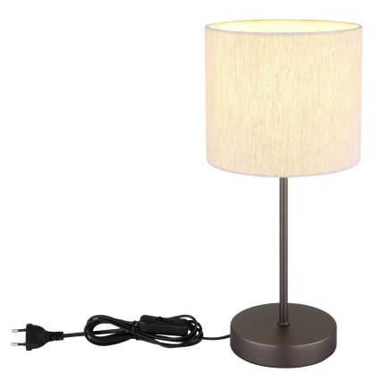Globo - Stolna lampa 1xE27/25W/230V crna/bež