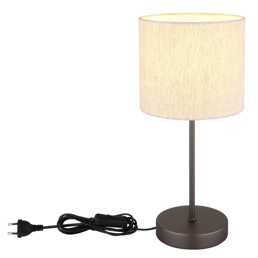 Globo - Stolna lampa 1xE27/25W/230V crna/bež