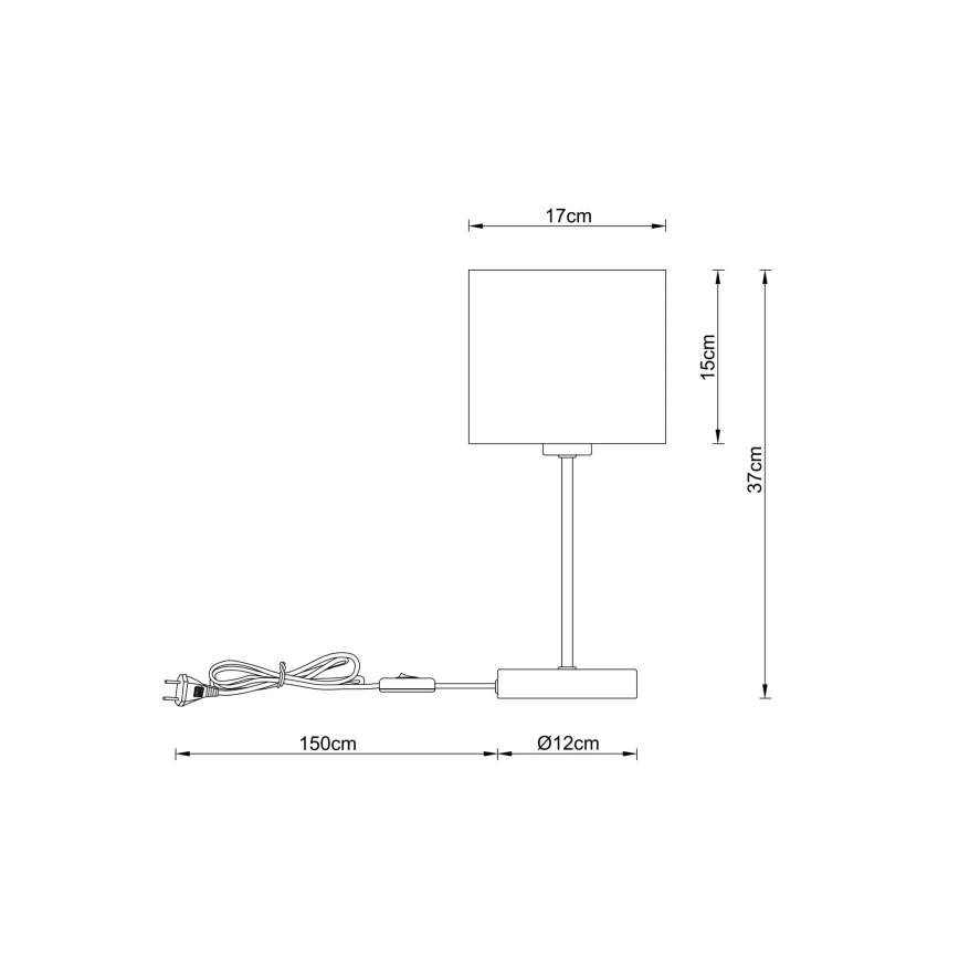 Globo - Stolna lampa 1xE27/25W/230V crna/bež