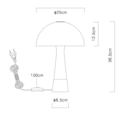 Globo - Stolna lampa 1xE27ILLU/40W/230V zelena