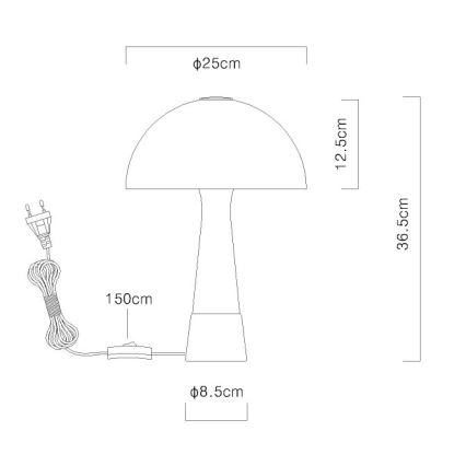 Globo - Stolna lampa 1xE27ILLU/40W/230V bež