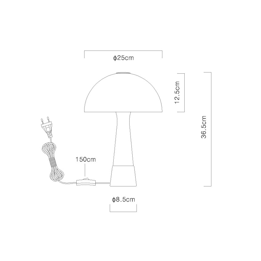 Globo - Stolna lampa 1xE27ILLU/40W/230V bež