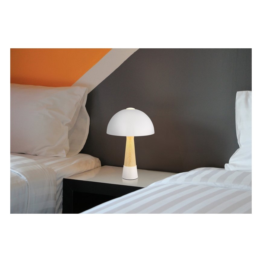 Globo - Stolna lampa 1xE27ILLU/40W/230V bijela