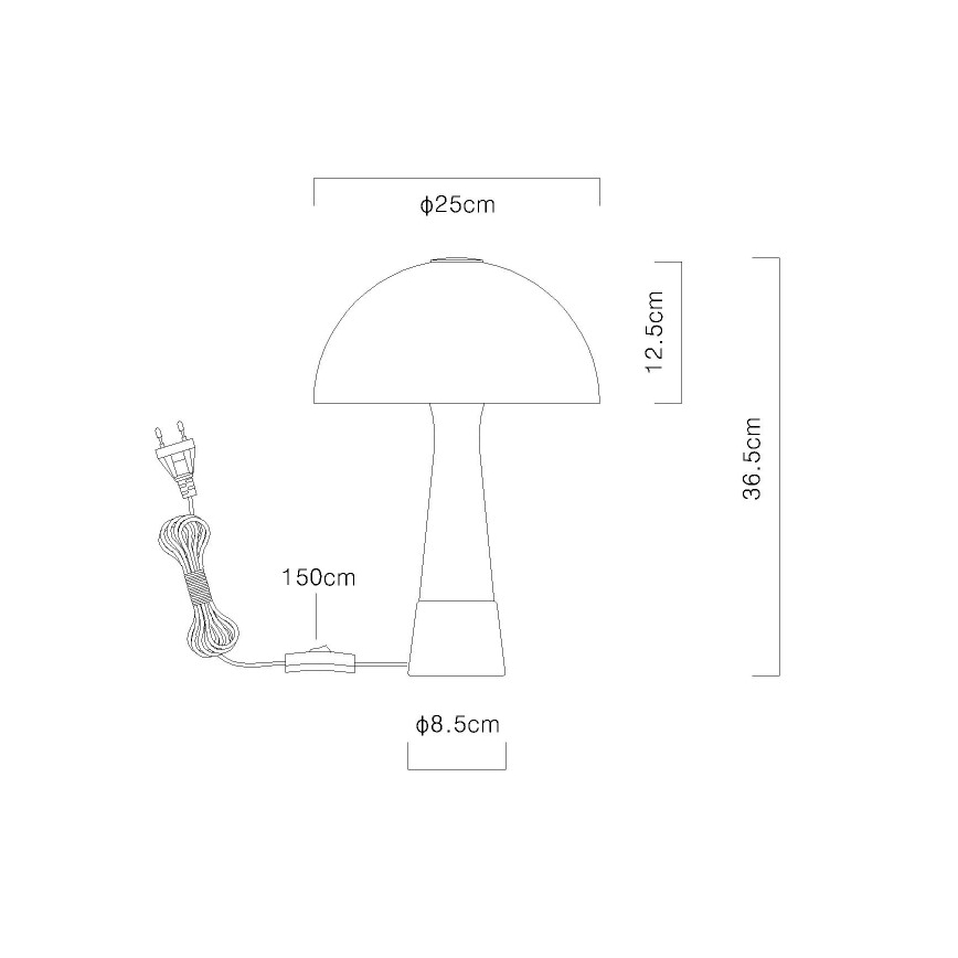 Globo - Stolna lampa 1xE27ILLU/40W/230V bijela