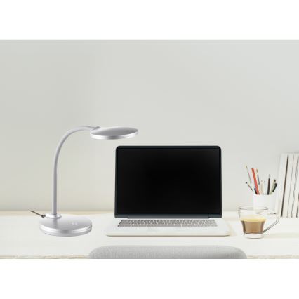 Globo - LED Prigušiva stolna lampa na dodir LED/4W/230V srebrna