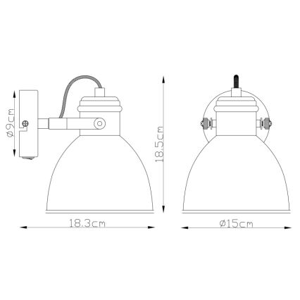 Globo - Zidna reflektorska svjetiljka 1xE27/40W/230V