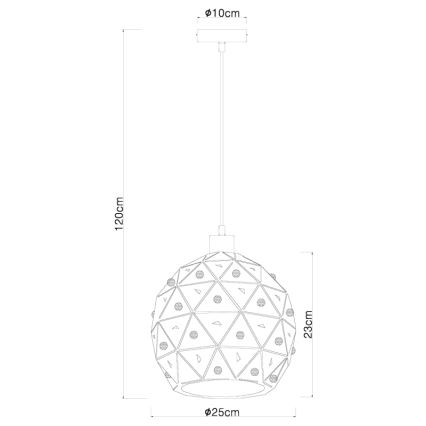 Globo 54029H - Luster na sajli JODIE 1xE27/60W/230V pr. 25 cm