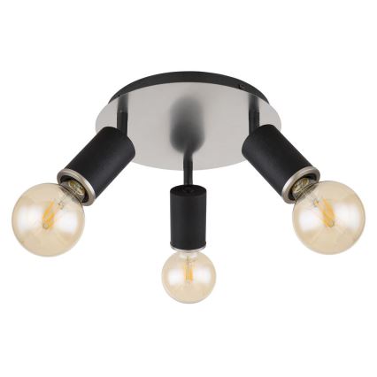 Globo - Ugradbena svjetiljka 3xE27/60W/230V crno drvo