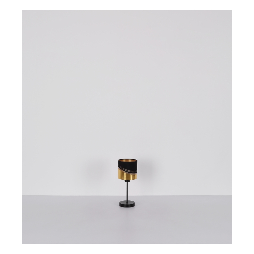 Globo - Stolna lampa 1xE27/40W/230V pr. 16 cm crna/zlatna