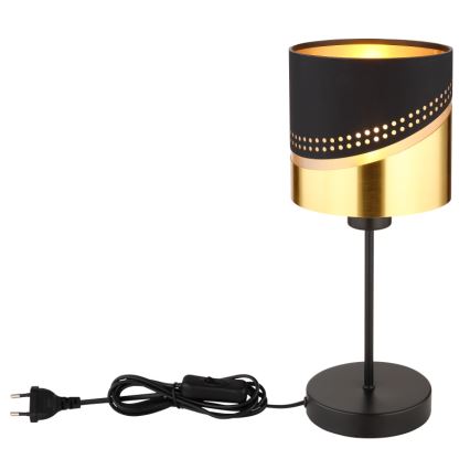 Globo - Stolna lampa 1xE27/40W/230V pr. 16 cm crna/zlatna