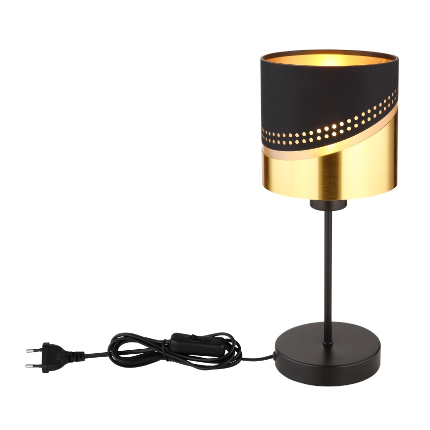 Globo - Stolna lampa 1xE27/40W/230V pr. 16 cm crna/zlatna