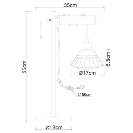 Globo - Stolna lampa 1xE27/40W/230V