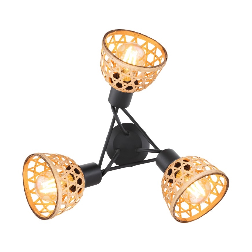Globo - Nadgradni luster 3xE27/15W/230V bambus