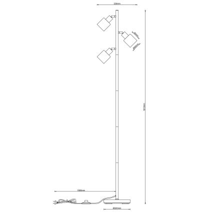 Globo - Stojeća lampa 3xE14/25W/230V