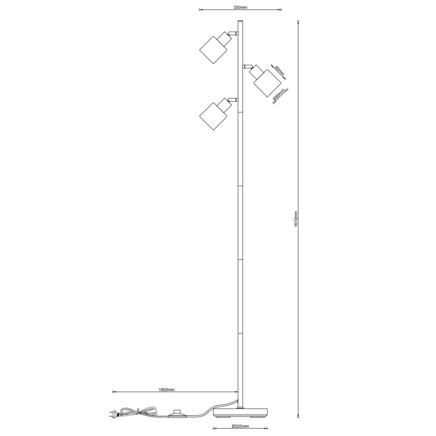 Globo - Stojeća lampa 3xE14/25W/230V