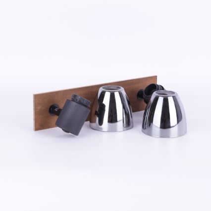 Globo - Zidna reflektorska svjetiljka 2xE14/40W/230V crna/drvo