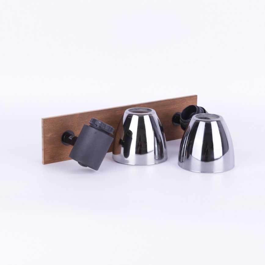 Globo - Zidna reflektorska svjetiljka 2xE14/40W/230V crna/drvo