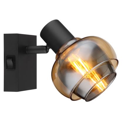 Globo - Zidna reflektorska svjetiljka 1xE14/40W/230V crna