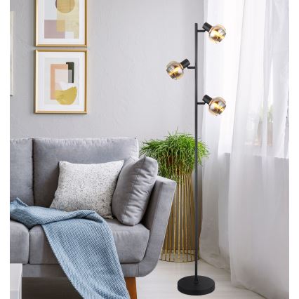 Globo - Podna lampa 3xE14/40W/230V crna