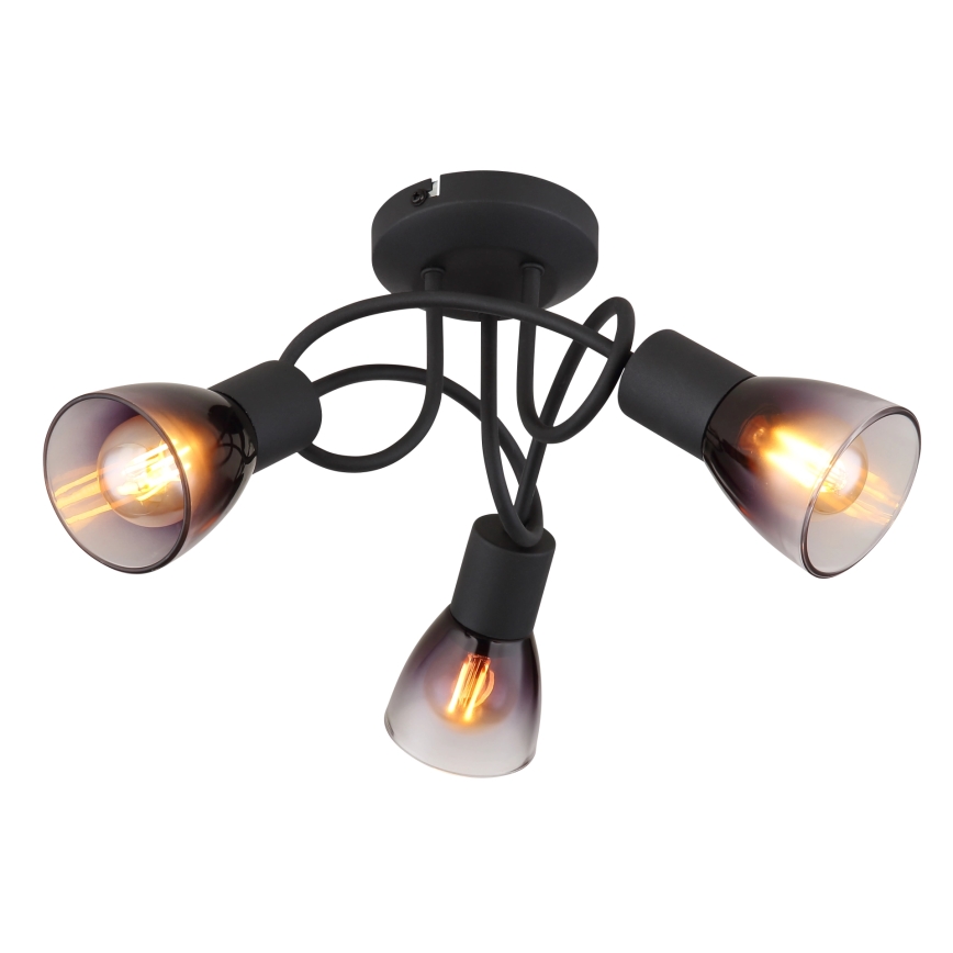 Globo - Nadgradni luster 3xE14/25W/230V crna