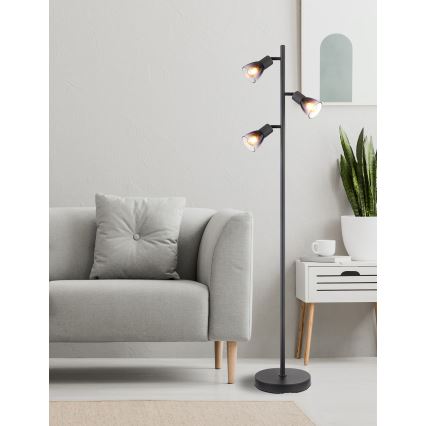 Globo - Podna lampa 3xE14/25W/230V crna