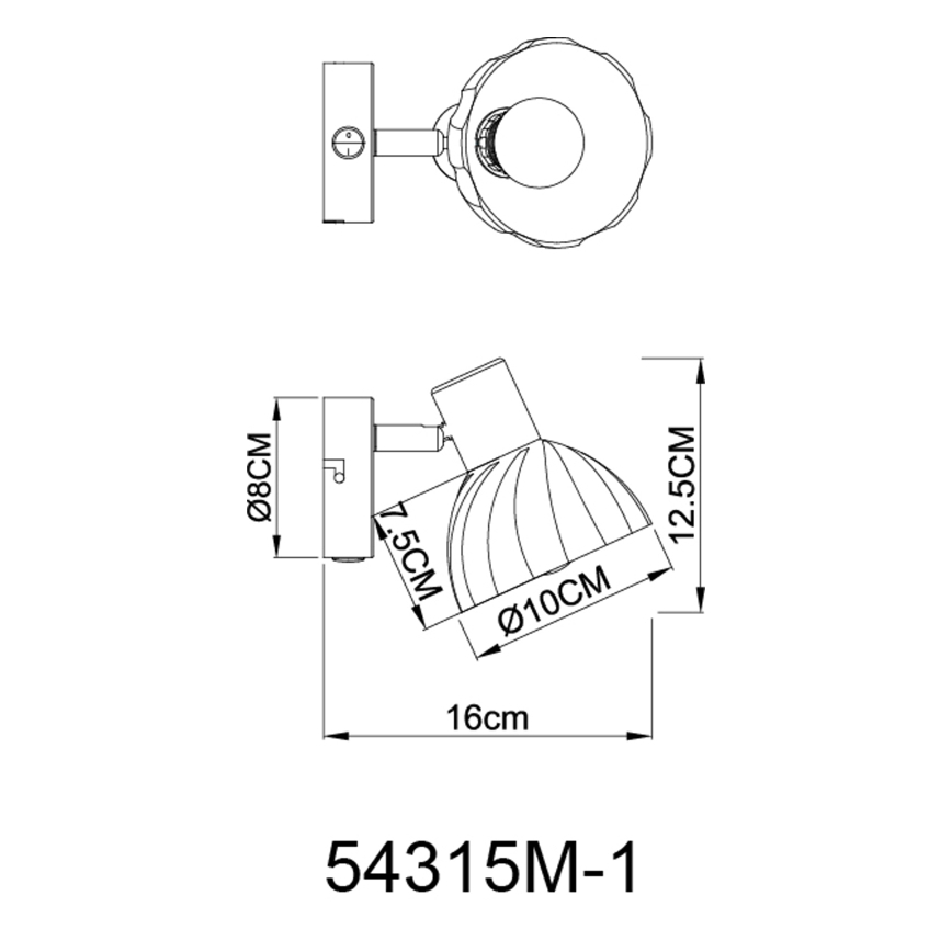 Globo - Zidna reflektorska svjetiljka 1xE14/40W/230V zlatna
