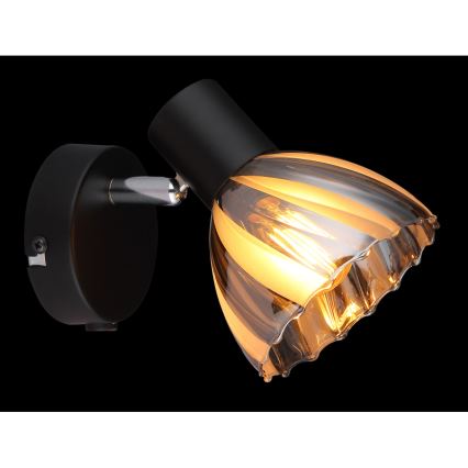 Globo - Zidna reflektorska svjetiljka 1xE14/40W/230V crna