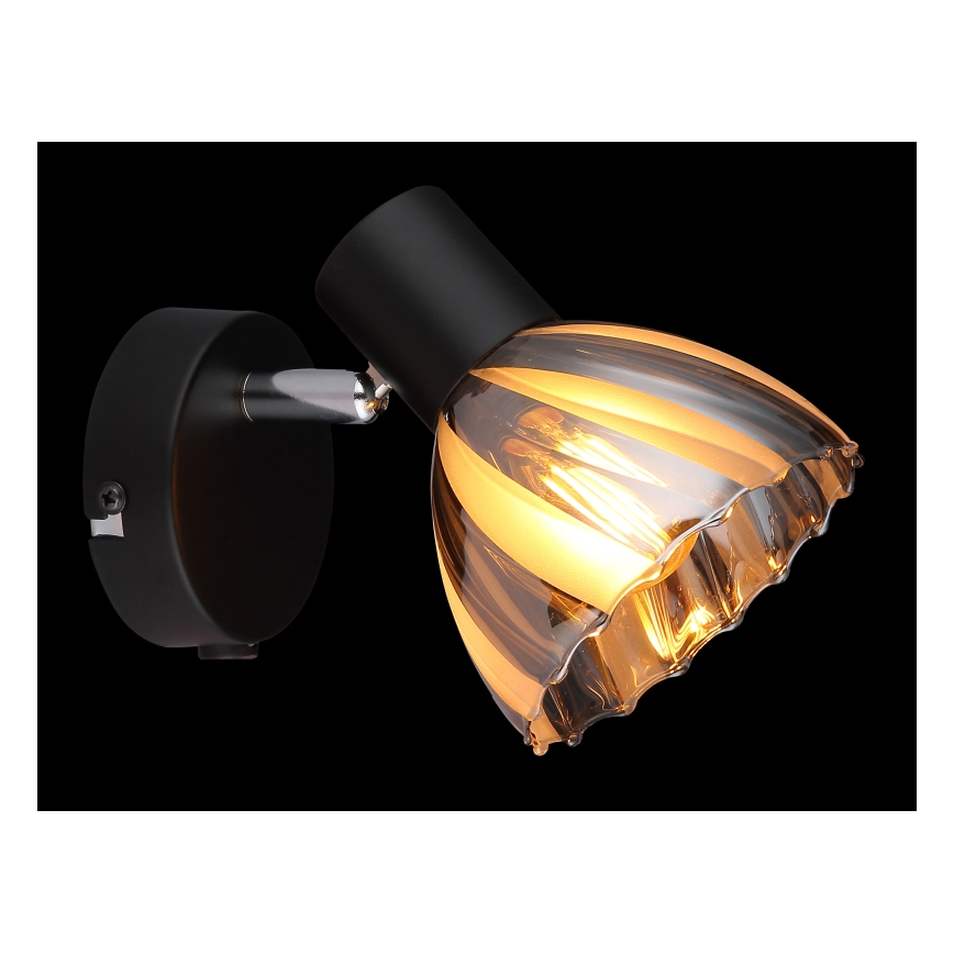 Globo - Zidna reflektorska svjetiljka 1xE14/40W/230V crna