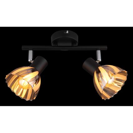 Globo - Reflektorska svjetiljka 2xE14/40W/230V crna