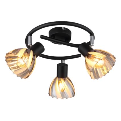 Globo - Reflektorska svjetiljka 3xE14/40W/230V crna