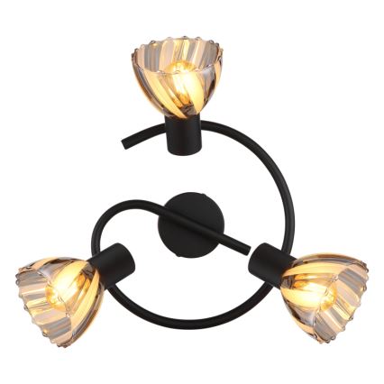 Globo - Reflektorska svjetiljka 3xE14/40W/230V crna