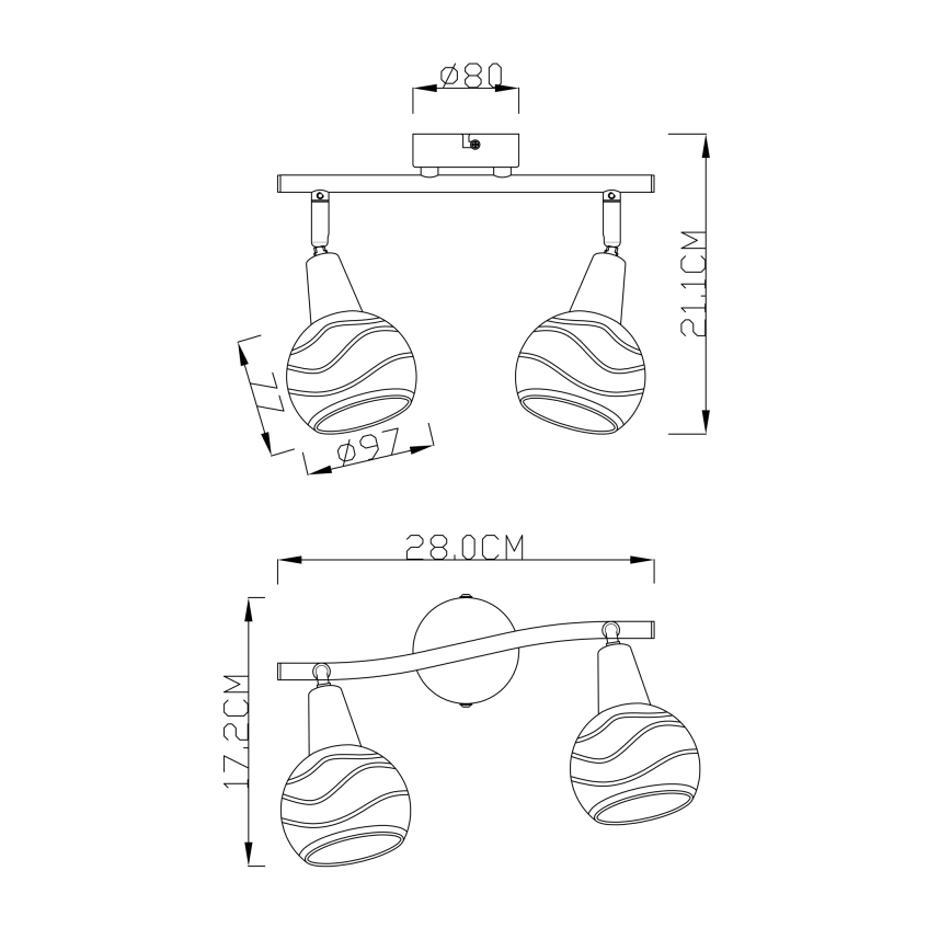 Globo - LED Reflektorska svjetiljka 2xE14/4W/230V