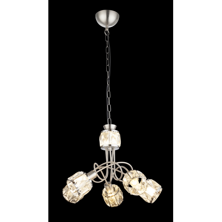 Globo - LED Luster na lancu 5xE14/40W/230V + LED/5W