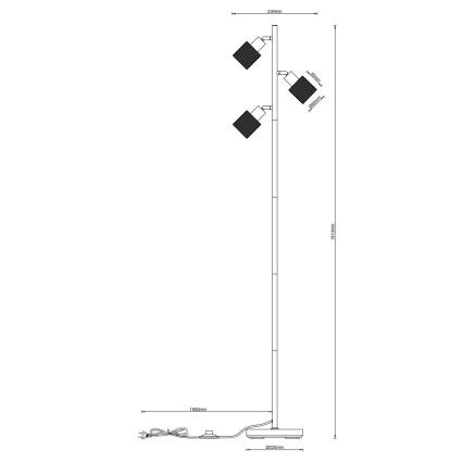 Globo - Podna svjetiljka 3xE14/25W/230V