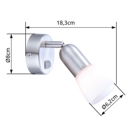 Globo - Zidna reflektorska svjetiljka 1xE14/40W/230V