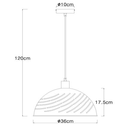 Globo - Luster na sajli 1xE27/60W/230V