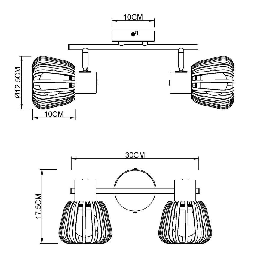 Globo - Usmjereno svjetlo 2xE27/40W/230V