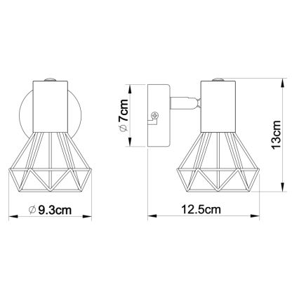 Globo - Zidna reflektorska svjetiljka 1xE14/40W/230V crna