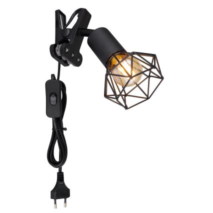 Globo - Zidna lampa s kopčom 1xE14/40W/230V crna