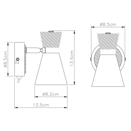 Globo - Zidna reflektorska svjetiljka 1xE14/25W/230V