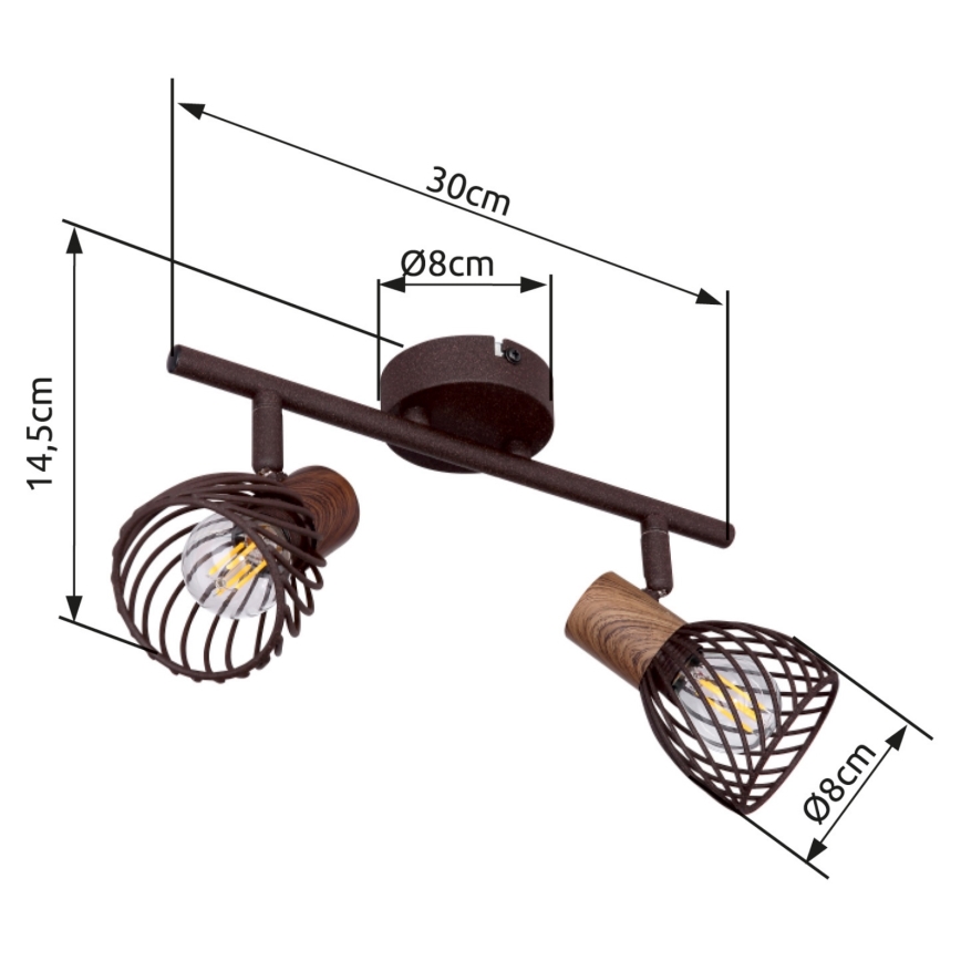 Globo 54817-2 - Reflektorska svjetiljka ISABELLE 2xE14/40W/230V