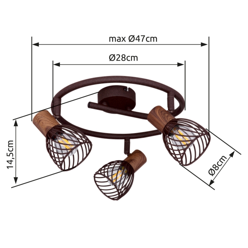 Globo 54817-3 - Reflektorska svjetiljka ISABELLE 3xE14/40W/230V