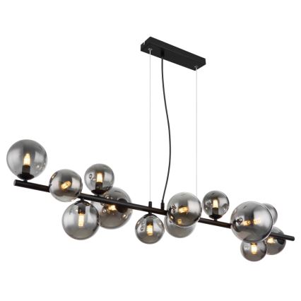 Globo - LED Luster na sajli 13xG9/3,5W/230V dimna/crna