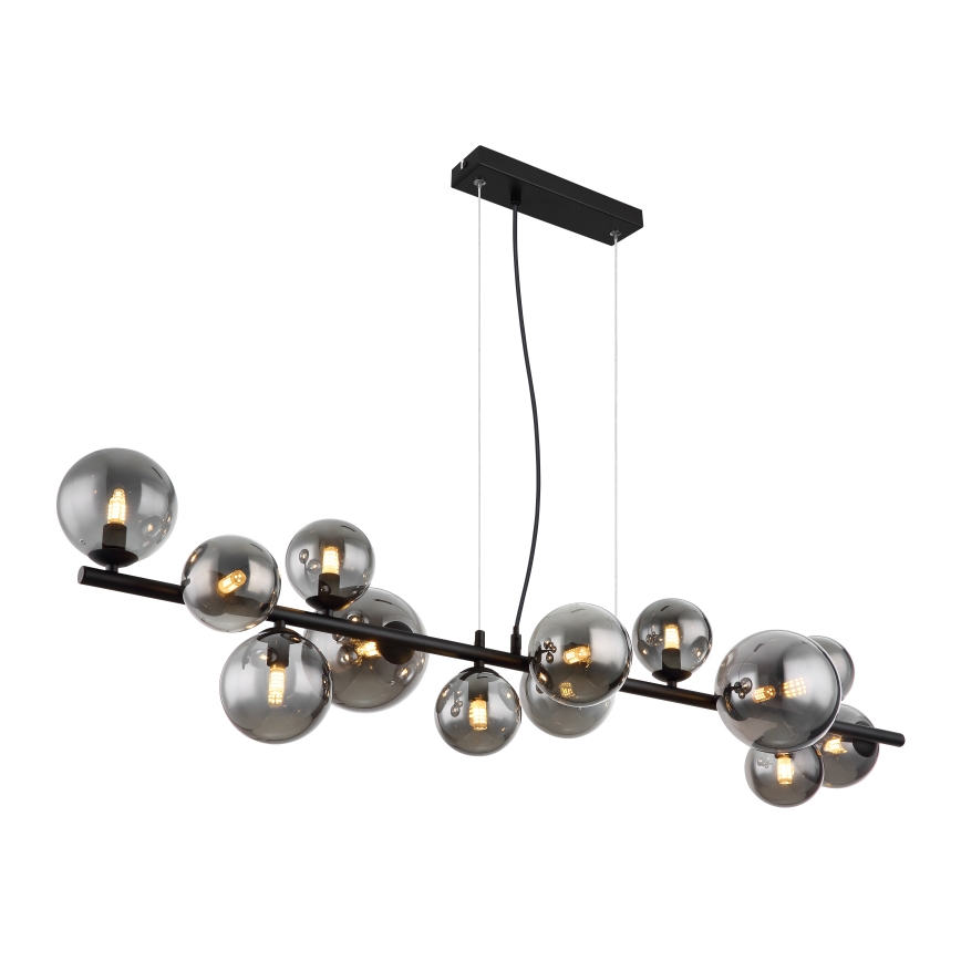 Globo - LED Luster na sajli 13xG9/3,5W/230V dimna/crna