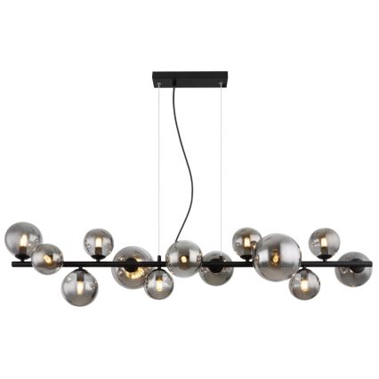 Globo - LED Luster na sajli 13xG9/3,5W/230V dimna/crna